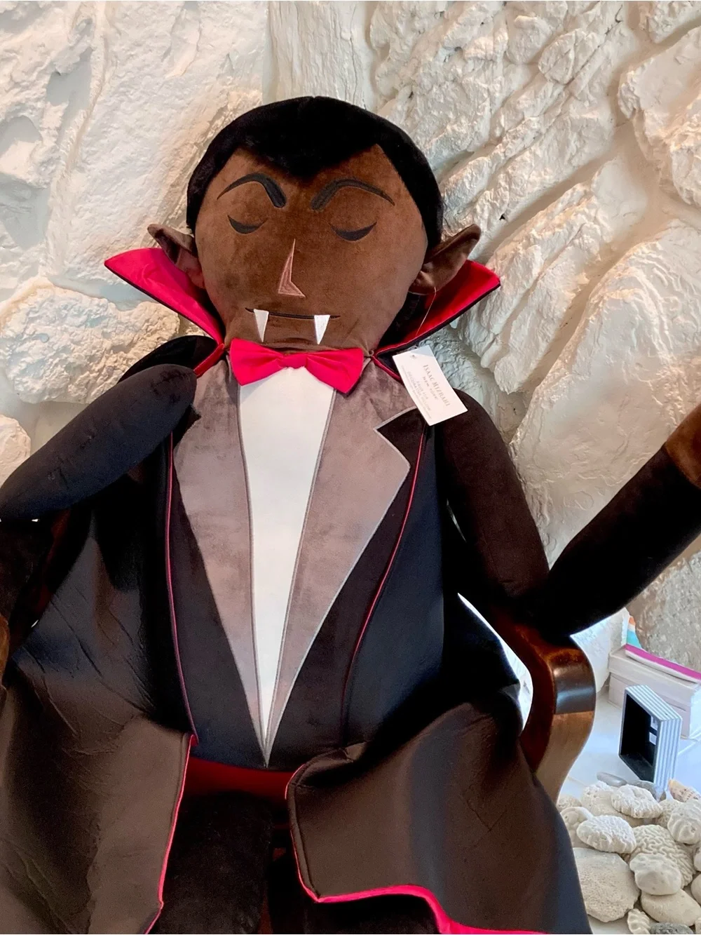 Isaac Mizrahi Plush Vampire Costume Doll in Black and Red